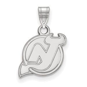 14k White Gold NHL New Jersey Devils Small Pendant